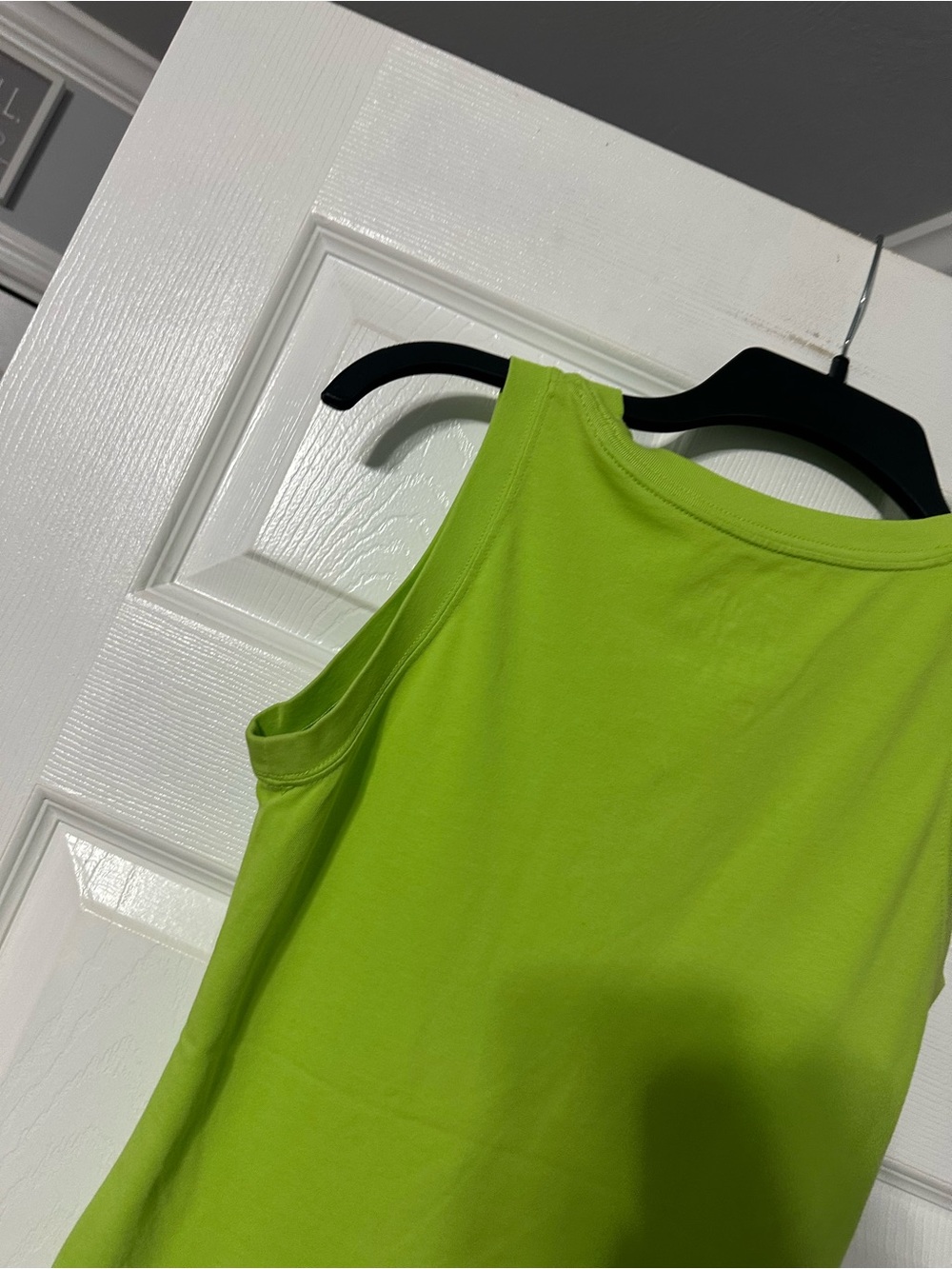 Nike Lime Green Dri-FIT Cotton Tee Tank Top - Picture 10 of 13